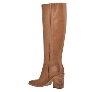 Nine West Brixe genuine leather Tan tall riding Heeled Boots size 10